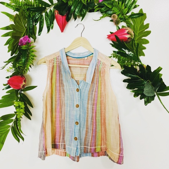Anthropologie Tops - Holding Horses Anthropologie pastel striped top 8